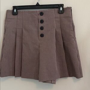 Zara Pink and Black Checkered Skort. Falls like a tailored skirt!